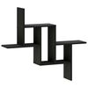 vidaXL Wandregal Schwarz Eichen-Optik 87 x 17 x 75 cm Holzwerkstoff