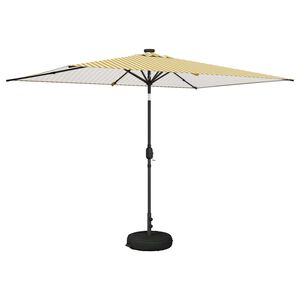 vidaXL Gartenparasol mit LED-Lichtern und Sockel 200 x 300 cm