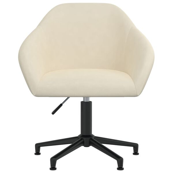 vidaXL Esszimmerst&uuml;hle 2 Stk. Drehbar Creme Samt