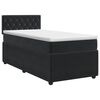 vidaXL Boxspringbett mit Matratze Schwarz 80 x 200 cm Samt