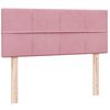 vidaXL Boxspringbett mit Matratze & LED Rosa 120x220 cm Samt