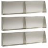 vidaXL St&uuml;tzmauer 6 stk. 80 x 12 x 30 cm Edelstahl Silber