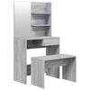 vidaXL Schminktisch-Set Grau Sonoma 74,5x40x141 cm