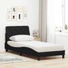 vidaXL Bett mit Matratze Schwarz 80x200 cm Stoff
