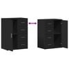 vidaXL Sideboards 2 Stk. Schwarz 59x39x80 cm Holzwerkstoff