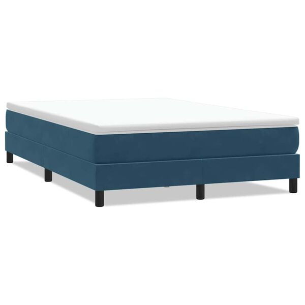 vidaXL Boxspringbett ohne Matratze Dunkelblau 160x210 cm Samt