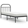 vidaXL Bettgestell mit Kopfteil Metall Schwarz 75x190 cm