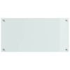vidaXL Küchenrückwand 2 pcs Weiß 80 x 40 cm Gehärtetes Glas