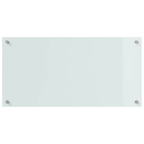 vidaXL Küchenrückwand 2 pcs Weiß 80 x 40 cm Gehärtetes Glas