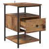 vidaXL Nachttisch mit Schubladen Altholz 40 x 42 x 56 cm Holzwerkstoff