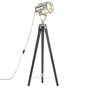 vidaXL Stativlampe Schwarz Mango Massivholz 97 cm