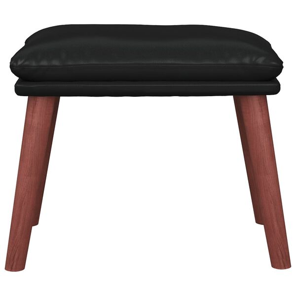 vidaXL Fu&szlig;hocker Schwarz 45x29,5x35 cm Kunstleder