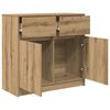 vidaXL Sideboard mit Schublade Artisan-Eiche 80x34x76 cm Holzwerkstoff