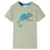 Kinder-Kurzarmshirt Helles Ocker 116