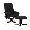 vidaXL Massage-Liegesessel mit Fußhocker Schwarz Kunstleder