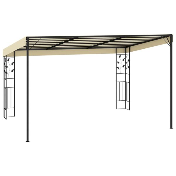 vidaXL Wand-Pavillon 4x3x2,5 m Cremeweiß