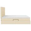 vidaXL Bett mit Stauraum und LED mit LED Creme 160 x 200 cm Polyester