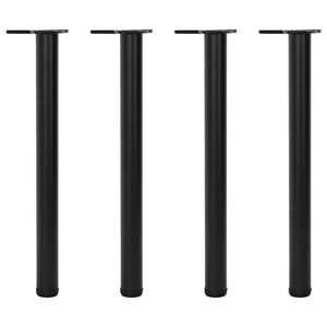 4x h&ouml;henverstellbares Tischbein Schwarz 710 mm