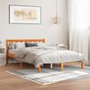 vidaXL Massivholzbett ohne Matratze Wachsbraun 120x190 cm Kiefernholz