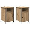 vidaXL Nachttisch 2 pcs Artisan-Eiche 40 x 42 x 60 cm Holzwerkstoff