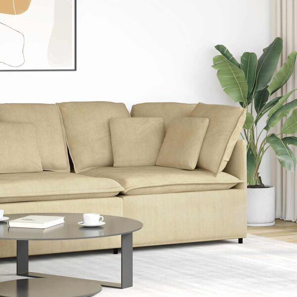 vidaXL Modulares Sofa Eckmodul mit Kissen Graugr&uuml;n 100 cm