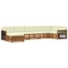 vidaXL Outdoor-Sofagarnitur mit Kissen 7 pcs Natur und Creme