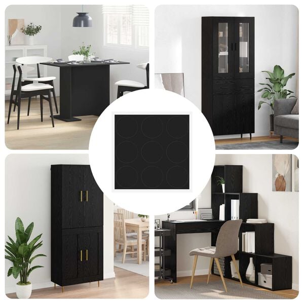 vidaXL Selbstklebende Schraubenabdeckung 12 pcs Schwarz &Oslash; 20 x 0,5 mm