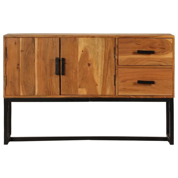 vidaXL Sideboard Braun 110x30x70 cm Massivholz Akazie
