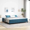 vidaXL Boxspringbett mit Matratze Dunkelblau 200 x 220 cm Stoff