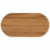 vidaXL Tischplatte 100 x 50 x 3,5 cm Oval Massives Teakholz Natur
