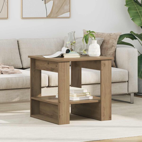 vidaXL Couchtisch Artisan-Eiche 51 x 50 x 50 cm Holzwerkstoff