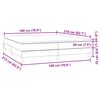 vidaXL Boxspringbett mit Matratze Rosa 180x210 cm Samt