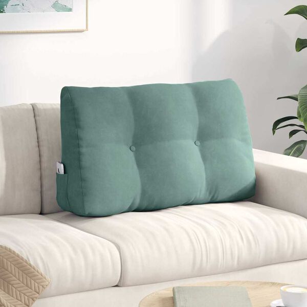 vidaXL R&uuml;ckenkissen Meergr&uuml;n 80 x 24 x 50 cm Samt