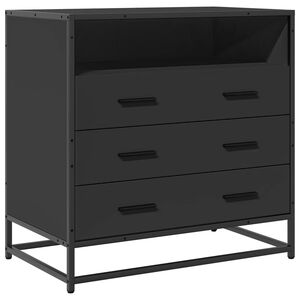 vidaXL Schubladenschrank Schwarz 70x41x70 cm Holzwerkstoff
