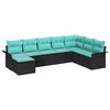 vidaXL Gartensofa-set 8 stk. Schwarz Poly Rattan