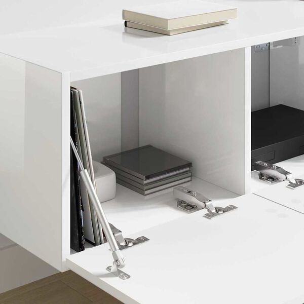 vidaXL TV-Wandschrank 2 pcs Gl&auml;nzend Wei&szlig; 78,5 x 31 x 29,5 cm