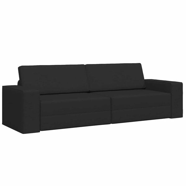 vidaXL Schlafsofa 200cm Schwarz Stoff