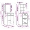 vidaXL Schminktisch 2 pcs Grau 50 x 41 x 135 cm Holzwerkstoff