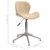 vidaXL Esszimmerstuhl Drehbar Creme Samt