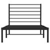 vidaXL Bettgestell mit Kopfteil Metall Schwarz 100x200 cm