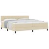 vidaXL Boxspringbett mit Kopfteil Creme 200 x 200 cm Stoff