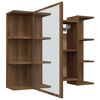 vidaXL Bad-Spiegelschrank Braun Eiche-Optik 80x20,5x64cm Holzwerkstoff
