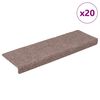 vidaXL Stufenmatten Selbstklebend 20 Stk. 65x21x4 cm Hellbraun Rechteckiger Rand
