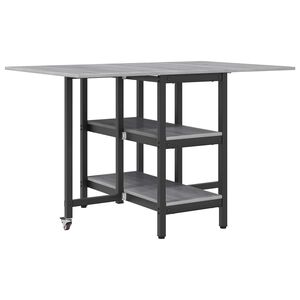 vidaXL Esstisch 122 x 80 x 76,5 cm Holzwerkstoff Sonoma-Grau