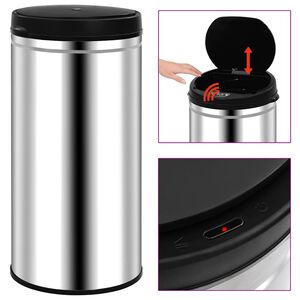 vidaXL Automatischer Sensor-M&uuml;lleimer 70 L Edelstahl