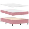 vidaXL LED Boxspringbett mit Matratze Rosa 120 x 190 cm Stoff