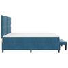 vidaXL Boxspringbett mit Matratze Dunkelblau 200 x 200 cm Samt
