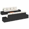 vidaXL Gartensofa-set 9 stk. Schwarz und Creme Poly-Rattan
