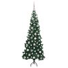 vidaXL Eckiger k&uuml;nstlicher Weihnachtsbaum Gr&uuml;n 180 cm PVC und Metall