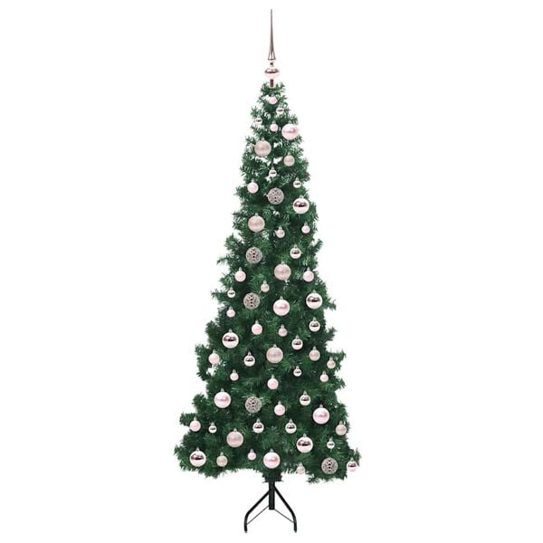 vidaXL Eckiger k&uuml;nstlicher Weihnachtsbaum Gr&uuml;n 180 cm PVC und Metall